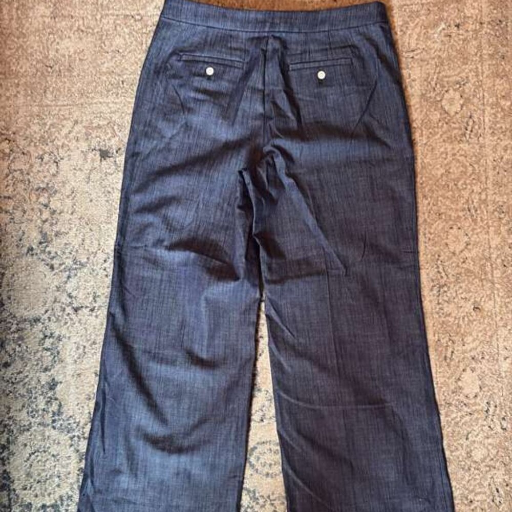 LOFT NWT Navy Wide Leg Sailor Trousers - Size 14 - Picture 6 of 6